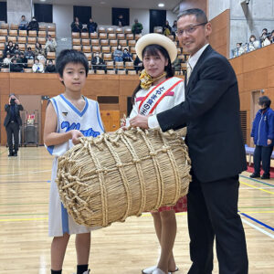 第47回富山県春季ミニバスケットボール大会で富富富をPR✨