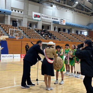 第４８回富山県春季ミニバスケットボール大会で富富富をPR✨